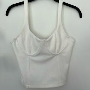 Zara - white tank with bustier design - size small - like new